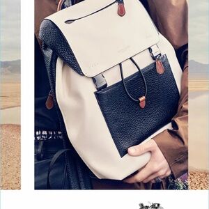 Coach Manhattan Sport Backpack calf and buffalo-embossed leathers Fit 15" laptop